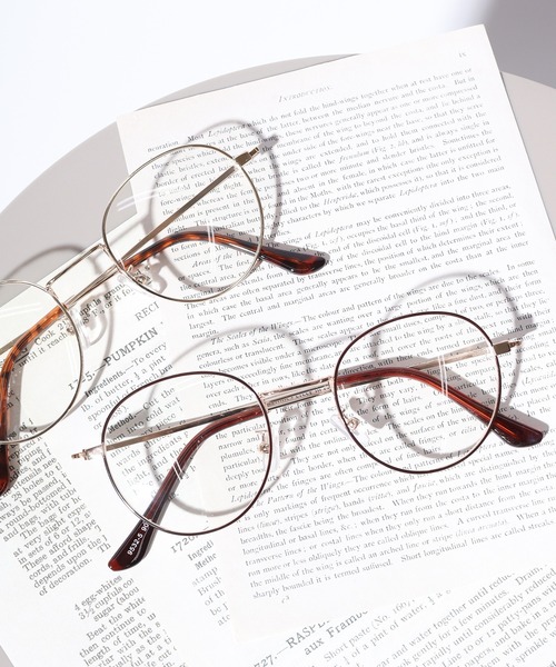 FUNALIVE（ファンアライブ）の「メタル ラウンド アンティーク調 伊達 メガネ（メガネ・メンズ・ゴールド/ブラック/シルバー/ブラウン・FREE）」の7枚目の写真