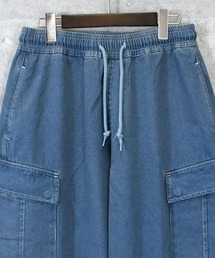 Ritzy（リッツィー）の「vintage like loose fit denim cargo pants/ヴィンテージ ライク ルーズフィット デニム カーゴパンツ レディース メンズ（カーゴパンツ）」