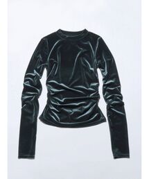 VEQUM | 【VEQUM】GATHER FIT VELOUR TOPS(Tシャツ/カットソー)