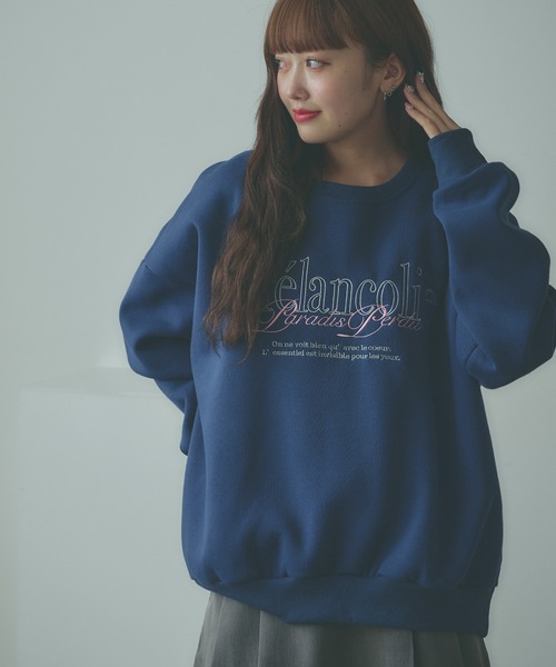 AO2（アオズ）の「Embroidered Logo Sweatshirt / 刺繍ロゴ ビッグスウェット（スウェット）」 - WEAR