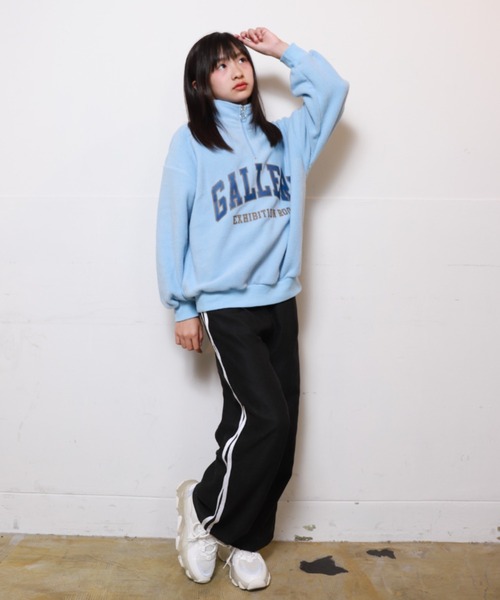 RiCO SUCRE(リコシュクレ)の「RiCO SUCRE/リコシュクレ サイドラインワイドパンツ(その他パンツ・キッズ・ベージュ/チャコールグレー/ブラック・160/150/140/130)」の5枚目の写真