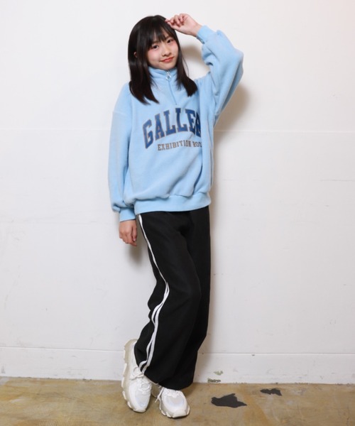 RiCO SUCRE(リコシュクレ)の「RiCO SUCRE/リコシュクレ サイドラインワイドパンツ(その他パンツ・キッズ・ベージュ/チャコールグレー/ブラック・160/150/140/130)」の8枚目の写真