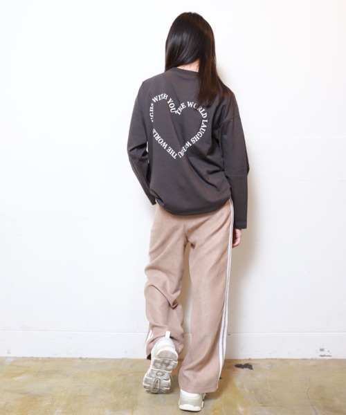 RiCO SUCRE(リコシュクレ)の「RiCO SUCRE/リコシュクレ サイドラインワイドパンツ(その他パンツ・キッズ・ベージュ/チャコールグレー/ブラック・160/150/140/130)」の12枚目の写真