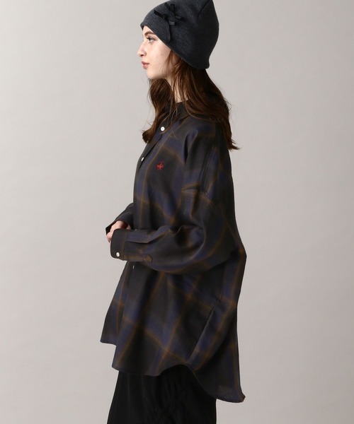 FOREVER 21（フォーエバー トゥエンティーワン）の「【Beverly Hills Polo Club】別注 チェックルーズシャツ（シャツ/ブラウス・レディース・オレンジ/ネイビー/イエロー/グレー/ブラック・FREE）」の10枚目の写真