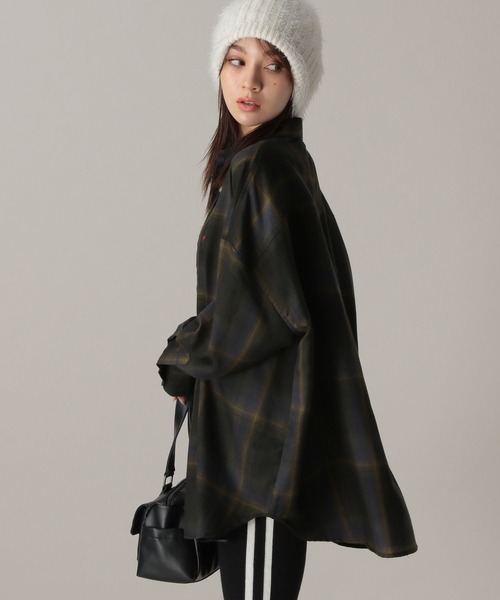 FOREVER 21（フォーエバー トゥエンティーワン）の「【Beverly Hills Polo Club】別注 チェックルーズシャツ（シャツ/ブラウス・レディース・オレンジ/ネイビー/イエロー/グレー/ブラック・FREE）」の16枚目の写真