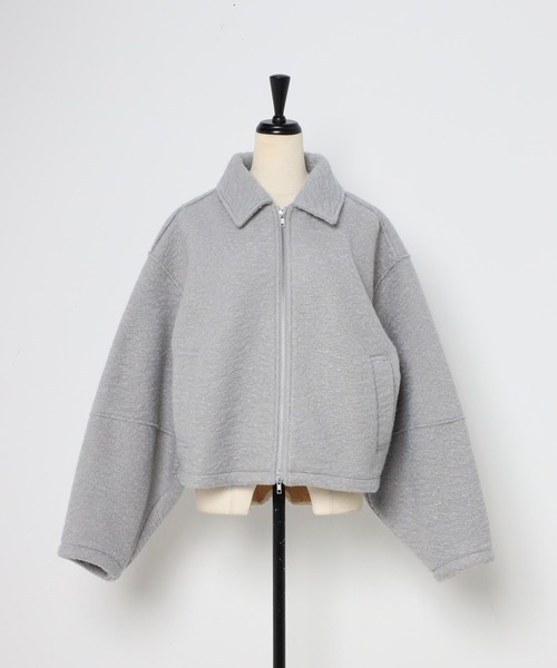 Bonjour Sagan(ボンジュールサガン)の「ブークレステンカラーWジップブルゾン(ブルゾン・レディース・ライトグレー/アイボリー/チャコールグレー・FREE)」の10枚目の写真
