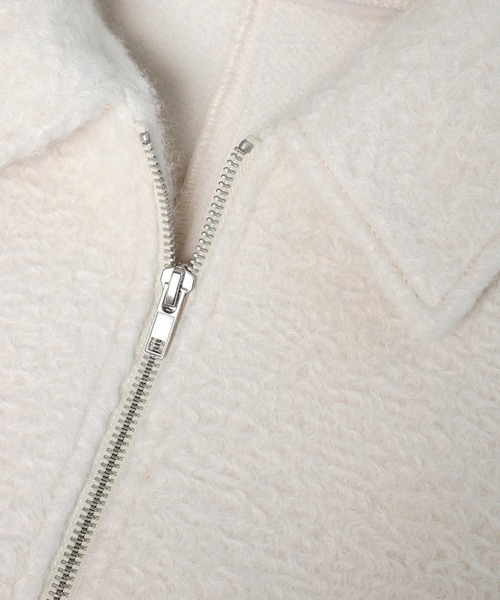 Bonjour Sagan(ボンジュールサガン)の「ブークレステンカラーWジップブルゾン(ブルゾン・レディース・ライトグレー/アイボリー/チャコールグレー・FREE)」の6枚目の写真