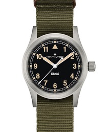 HAMILTON | HAMILTON [ハミルトン] 腕時計 Khaki Field （カーキ フィールド）  クオーツ 33MM ブラック×グリーン(アナログ腕時計)