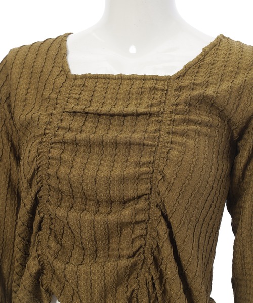 fifth（フィフス）の「ギャザーデザイントップス（Tシャツ/カットソー・レディース・カーキ/ブラック/ブラウン・M）」の12枚目の写真