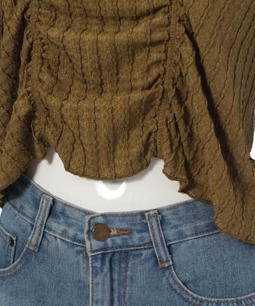 fifth（フィフス）の「ギャザーデザイントップス（Tシャツ/カットソー・レディース・カーキ/ブラック/ブラウン・M）」の13枚目の写真