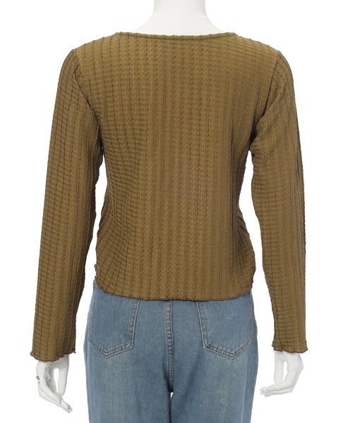 fifth（フィフス）の「ギャザーデザイントップス（Tシャツ/カットソー・レディース・カーキ/ブラック/ブラウン・M）」の11枚目の写真