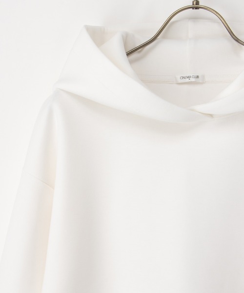 Honeys（ハニーズ）の「きれいめパーカー（パーカー・レディース・オフホワイト/ブラック/ブルー/ピンク/ダークブラウン・S/M/L/LL/3L）」の11枚目の写真