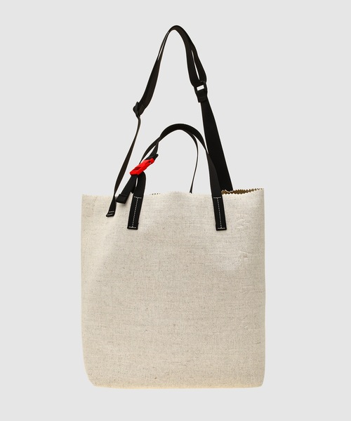 MARNI ロゴパッチ トートバッグ【関税・送料込】 MARNI | ロゴ パッチ ストライプ トートバッグ [正規品/関税込