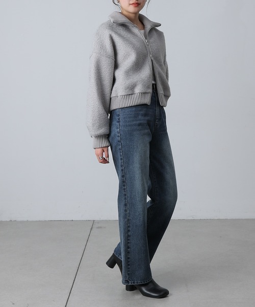 COLONY 2139（コロニートゥーワンスリーナイン）の「ブークレスタンドWジップブルゾン（ブルゾン・レディース・アイボリー/ブラック/ライトグレー・FREE）」の19枚目の写真