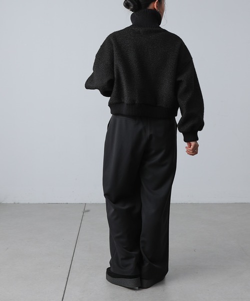 COLONY 2139（コロニートゥーワンスリーナイン）の「ブークレスタンドWジップブルゾン（ブルゾン・レディース・アイボリー/ブラック/ライトグレー・FREE）」の8枚目の写真