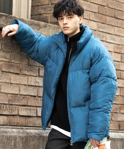 Rocky Monroe（ロッキーモンロー）の「オーバーサイズファイバーダウン中綿ジャケット（ダウンジャケット/コート・メンズ・ブラック系/オフホワイト/カーキ/ブラック/ブルー/グレー/ベージュ/ネイビー/チャコール・M/XL/L）」の9枚目の写真