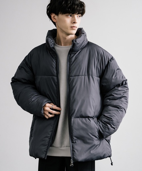 Rocky Monroe（ロッキーモンロー）の「オーバーサイズファイバーダウン中綿ジャケット（ダウンジャケット/コート・メンズ・ブラック系/オフホワイト/カーキ/ブラック/ブルー/グレー/ベージュ/ネイビー/チャコール・M/XL/L）」の18枚目の写真