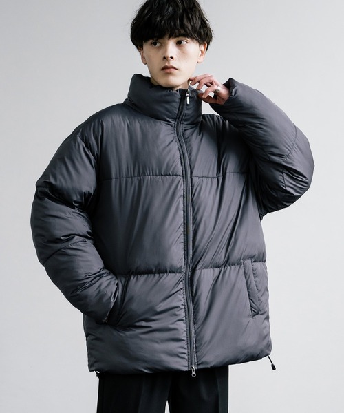 Rocky Monroe（ロッキーモンロー）の「オーバーサイズファイバーダウン中綿ジャケット（ダウンジャケット/コート・メンズ・ブラック系/オフホワイト/カーキ/ブラック/ブルー/グレー/ベージュ/ネイビー/チャコール・M/XL/L）」の20枚目の写真