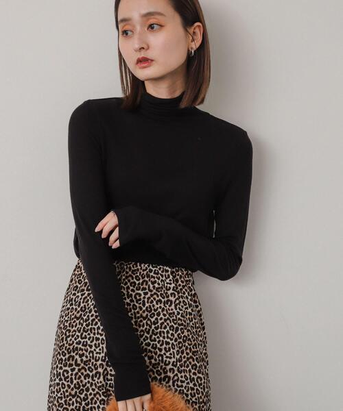 SENSE OF PLACE by URBAN RESEARCH（センスオブプレイスバイアーバンリサーチ）の「メローハイネックトップ（Tシャツ/カットソー・レディース・グリーン/ホワイト系その他/チャコールグレー/アイボリー/ブラック/イエロー・ONE）」の22枚目の写真