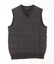 BRICK HOUSE by TOKYO SHIRT | 変形ダイヤ柄  メンズニットベスト(ベスト)