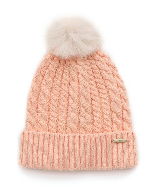 Seraph（セラフ）の「ファー梵天付きカラフルニット帽子（ニットキャップ/ビーニー・キッズ・ブルー/アイボリー/ピンク・50/54/58）」の3枚目の写真