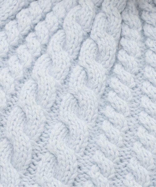 Seraph（セラフ）の「ファー梵天付きカラフルニット帽子（ニットキャップ/ビーニー・キッズ・ブルー/アイボリー/ピンク・50/54/58）」の8枚目の写真