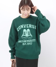 CONVERSE | CONVERSE（コンバース）ブランドロゴジャガード編みニットセータープルオーバー レディース(ニット/セーター)