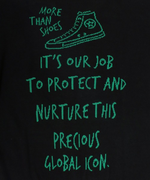 CONVERSE（コンバース）の「CONVERSE（コンバース）ブランドロゴジャガード編みニットセータープルオーバー レディース（ニット/セーター・レディース・ダークグリーン/ブラック系その他2/アイボリー/イエロー系その他/ブラック系その他/ホワイト系その他/ベージュ/チャコールグレー/ブラック/ネイビー/レッド/ホワイト系その他2・M/L）」の19枚目の写真