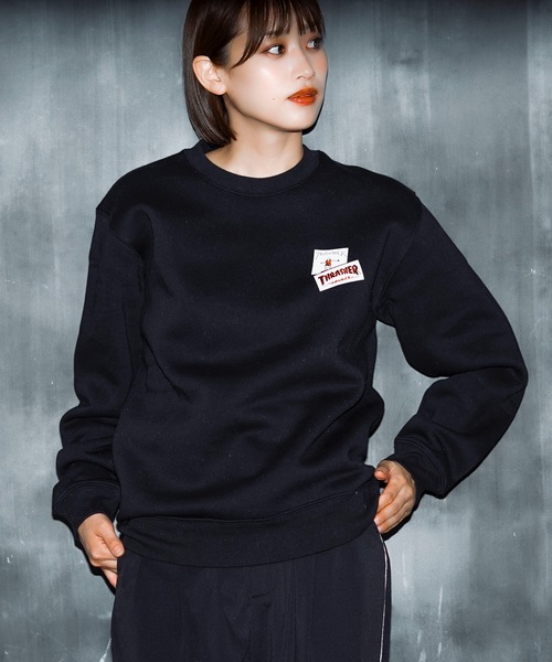 THRASHER(スラッシャー)の「GONZ STICKER CREW SWEAT/スラッシャーマーク・ゴンザレスゴンズステッカーデザインクルーネックスウェットトレーナー(スウェット・メンズ・アッシュグレー/ブラック・XX-LARGE/X-LARGE/LARGE/MEDIUM)」の6枚目の写真