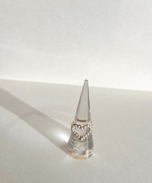 ciite'(シーテ)の「heart pearl ring / ハートパールリング(リング・レディース・ゴールド・FREE)」の2枚目の写真