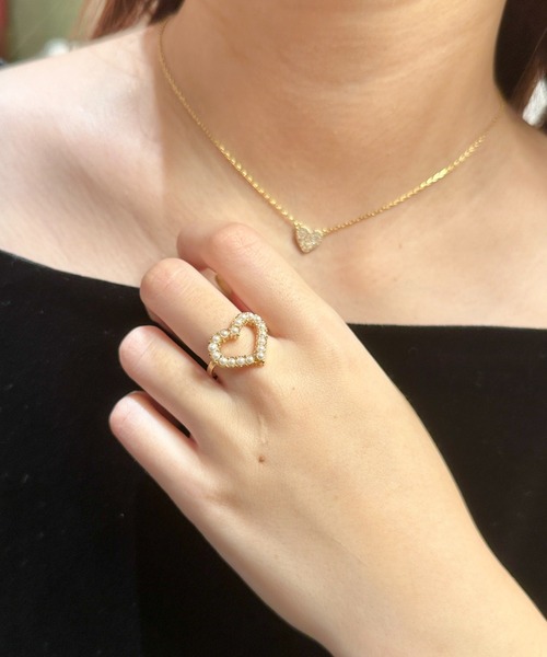 ciite'(シーテ)の「heart pearl ring / ハートパールリング(リング・レディース・ゴールド・FREE)」の4枚目の写真