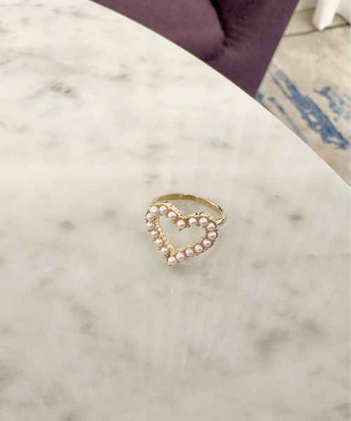 ciite'(シーテ)の「heart pearl ring / ハートパールリング(リング・レディース・ゴールド・FREE)」の9枚目の写真