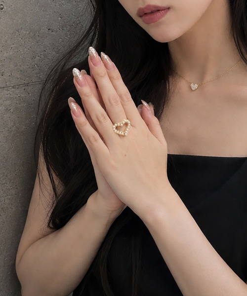 ciite'(シーテ)の「heart pearl ring / ハートパールリング(リング・レディース・ゴールド・FREE)」の14枚目の写真