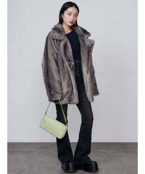 EMODA(エモダ)の「ストーンショルダースクエアバッグ(ハンドバッグ・レディース・グレー/グリーン/ブラック・FREE)」の14枚目の写真