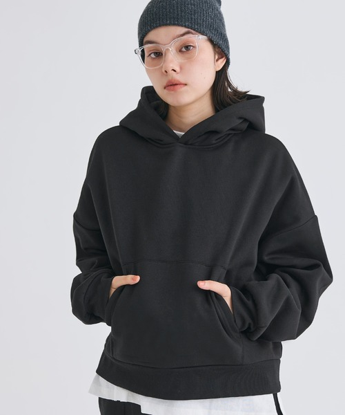 coca(coca)(コカ)の「裏起毛クロップドパーカースウェット(スウェット・レディース・ブラック/グレー・L/M)」の12枚目の写真