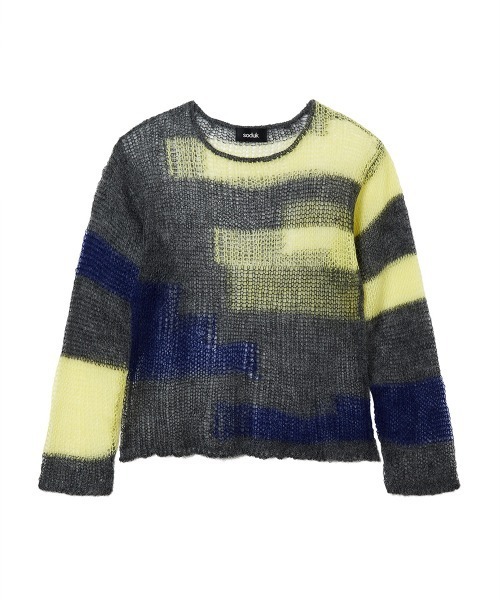 soduk ニット patchwork knit tops（ニット/セーター）｜soduk（スドーク）の