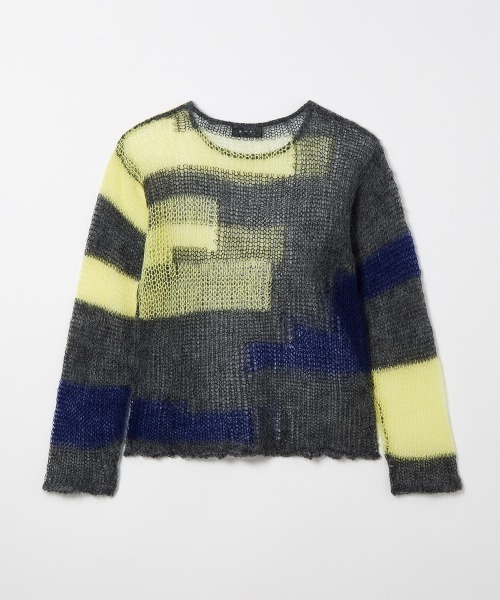 ニット/セーター soduk   patchwork knit tops / black soduk（スドーク）の「patchwork knit tops（ニット/セーター