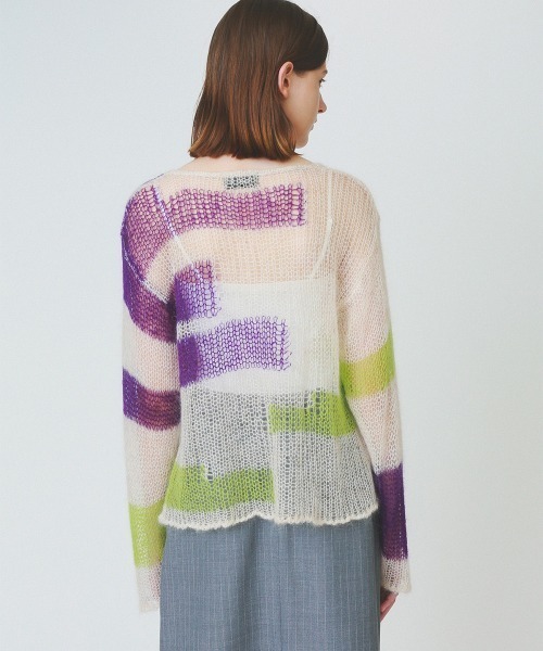 セール】patchwork knit tops（ニット/セーター）｜soduk（スドーク