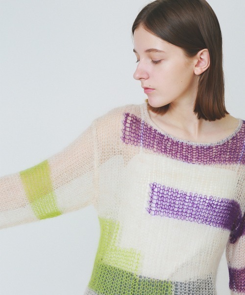 patchwork knit tops（ニット/セーター）｜soduk（スドーク）の