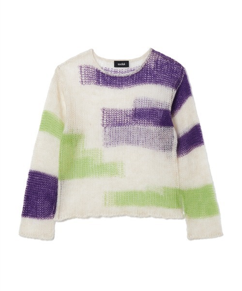 sodukのニット patchwork knit tops（ニット/セーター）｜soduk（スドーク）の