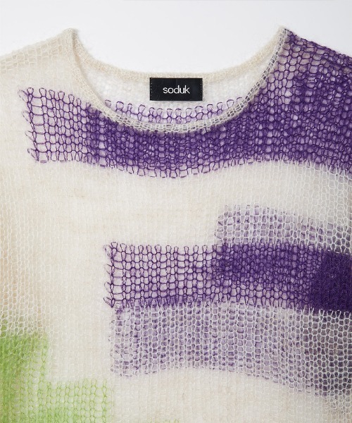 soduk スドーク painting knit polo ニット ポロ セール】painting knit polo（ニット/セーター）｜soduk