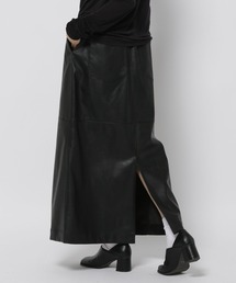 niko and... | レザーライクタイトロングスカート(スカート)