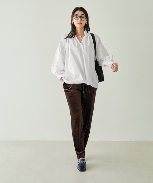 STYLE DELI(スタイルデリ)の「【LUXE】コットンボリュームブラウス(シャツ/ブラウス・レディース・ベージュ/ホワイト・FREE)」の14枚目の写真