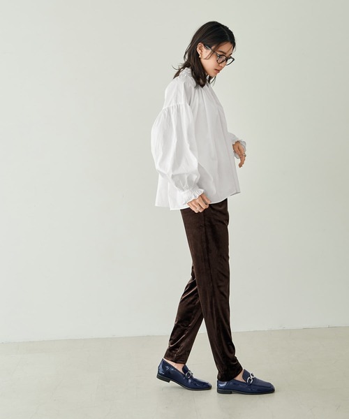 STYLE DELI(スタイルデリ)の「【LUXE】コットンボリュームブラウス(シャツ/ブラウス・レディース・ベージュ/ホワイト・FREE)」の15枚目の写真