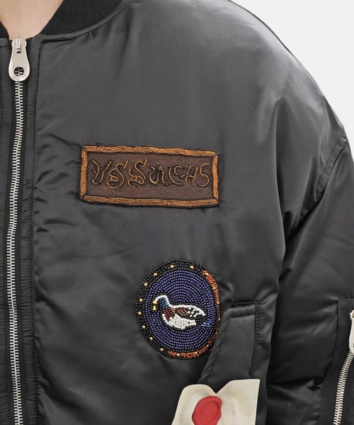 セール】【SHINYAKOZUKA】 BOMBER WITH BLACK BIJOU（MA-1