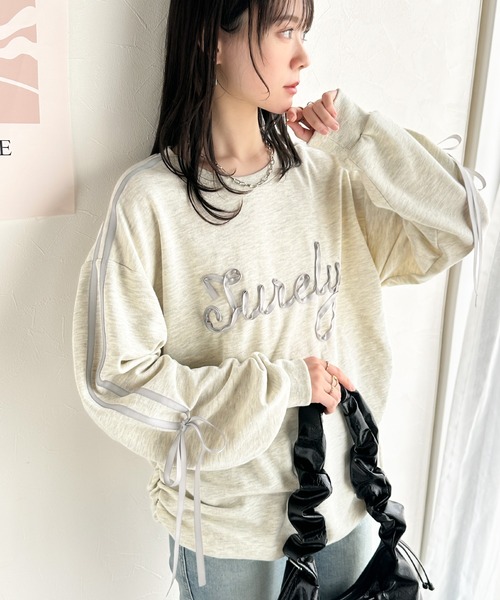 セール】【mily bilet】気分上がるサテンリボンロゴが可愛い。サイド