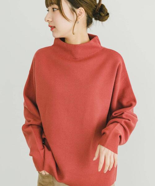 ITEMS URBANRESEARCH（アイテムズ アーバンリサーチ）の「ボトルネックニット（ニット/セーター・レディース・ピンク/グリーン/ブラック/オフホワイト/ライトブルー・FREE）」の5枚目の写真