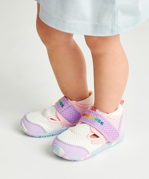 MIKI HOUSE(ミキハウス)の「ダブルラッセル セカンドベビーシューズ(スニーカー・キッズ・ラベンダー/ホワイト/ブラック・15.5cm/15cm/14.5cm/14cm)」の3枚目の写真