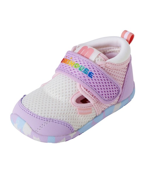 MIKI HOUSE(ミキハウス)の「ダブルラッセル セカンドベビーシューズ(スニーカー・キッズ・ラベンダー/ホワイト/ブラック・15.5cm/15cm/14.5cm/14cm)」の16枚目の写真