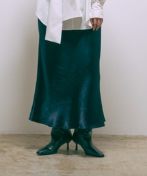 Acetate Satin Narrow Skirt